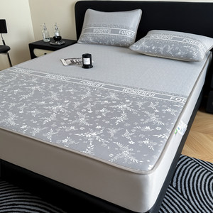 
2025 new Class A maternal and infant grade jacquard ice silk mat three-piece set for summer machine-washable soft mat sheet hat