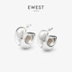 ewest popular sterling silver earrings for women simple silver earrings high-end earrings gold circle earrings light luxury earrings
