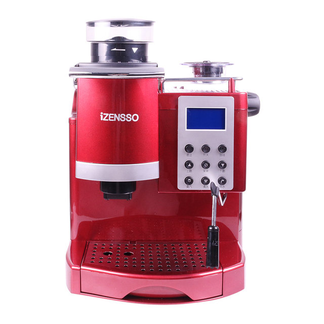 iZENSSO Aizesen Korean commercial steam coffee machine grinds beans and