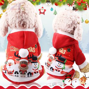 
Four-legged cat Christmas elk fleece sweatshirt dog cat pet clothes autumn and winter dog supplies manufacturer.3
