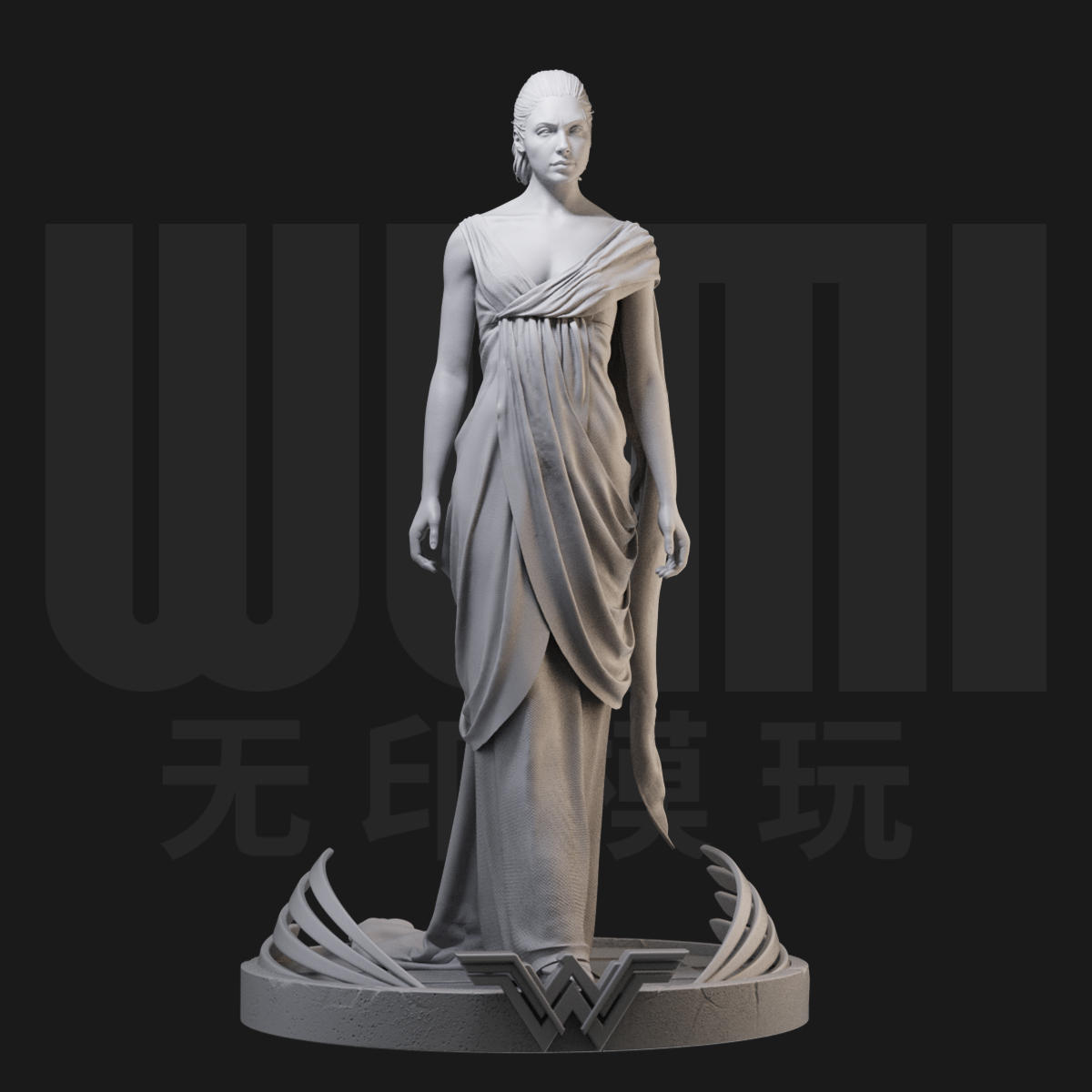 神奇女侠 蓝色礼服版 1/24白模手办 18比例gk兵人3d打印模型 1527