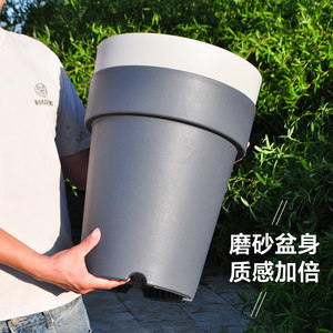 
Resin flowerpot high-end plastic Nordic style Roman Holland large household living room gallon outdoor tree planting thickener pot