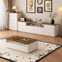 Solid Wood Tv Cabinet, Antique Style Walnut Floor-Standing Storage Cabinet, Modern Simple Small Apartment Living Room Home Floor Cabinet