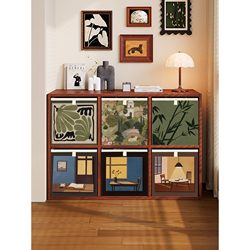 Nanyang Chinese-Style Storage Box, Kalek Grid Cabinet, Non-Rattan Woven Storage Basket, Fabric Large-Capacity Foldable Storage Box