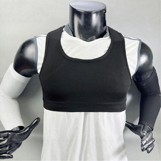 
kvf men's running sports confrontation training vest short wake-up equipment medium thick high elastic sports sweat corset