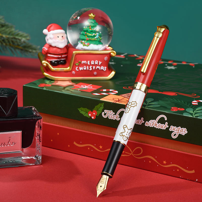 德国 Duke 公爵 双色圣诞933系列 钢笔/铱金笔套装（笔+墨水+圣诞雪橇摆件） 史低58元 包邮 