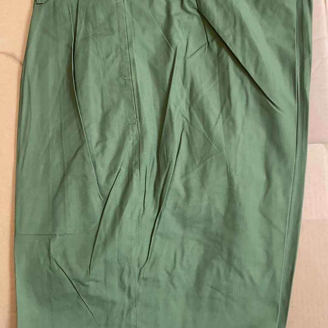 库存老式87的确良夏裤军绿色黄良裤子老式的确良裤子正规老款裤