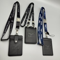 China Civil Aviation Genuine Leather Aviation Work Badge Cowhide Badge Holder Id Card Holder Captain Airport Pass Holder