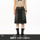 BLACKBB/American retro old denim skirt for women loose slim A-line skirt design niche short skirt