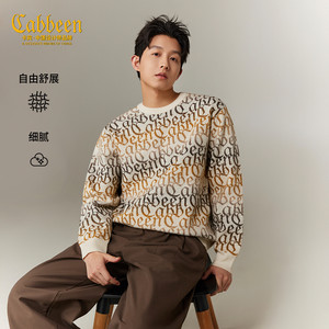 
[Old Flower Full Print] Carbine Wool Sweater Men's 2025 Autumn New Round Neck Long Sleeve Premium Sweater Top