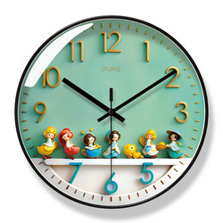 Creative Wall Clock, Cute and Simple, Living Room Home Clock, Round Children's Room Bedroom Wall Clock, Ultra-Quiet Clock