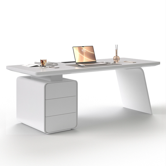 
Italian minimalist and light luxury desk painted simple modern beauty salon office computer desk oral medical beauty consultation desk chair