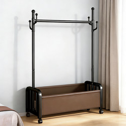 Clothes Rack, Floor-Standing, for Bedroom, Thickened Carbon Steel, Movable, Bedside Storage, for Hanging Clothes, Household Use