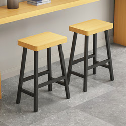 Thickened and Durable Iron Solid Wood Bar Chair Glasses Shop Milk Tea Shop Gold Shop High Bar Chair Leisure Commercial Bar Stool