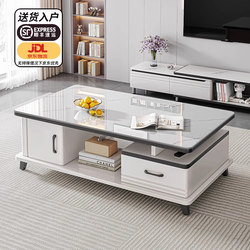 Coffee Table for Living Room, Suitable for Small Apartments, Simple Modern Style, Tempered Glass, 2025 New Model, Light Luxury Rock Slab, Small Balcony Tea Table