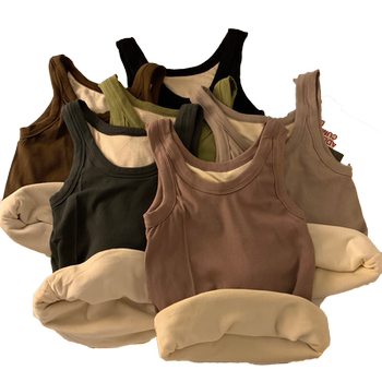 Women's autumn and winter velvet thickened thermal vest