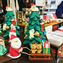 Zakka Japanese-Style Decole Cat Christmas Tree Snowman Santa Claus Cake Decoration Gift Ornament Props ins