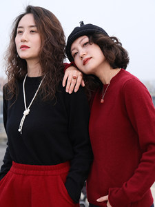 
Yuanjia cashmere wool sweater round neck pullover loose inner wear simple and versatile knitted base shirt winter Y-270 limited