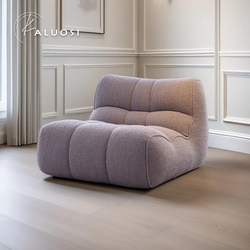 Fabric Single Sofa in Cream Style, Modern and Simple, Suitable for Bedroom, Balcony, Living Room, Leisure, and Lazy Sofa Chair