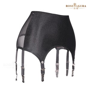 
Luoying's new European and American high-end waist-sealed garter wrapping glue metal hoist buckle waist adjustable stockings accessories