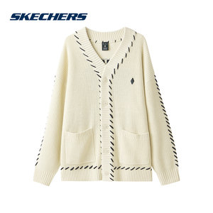 
Skechers x RMTCRW joint men's and women's loose retro knitted sweater jacket L424U123/029Y