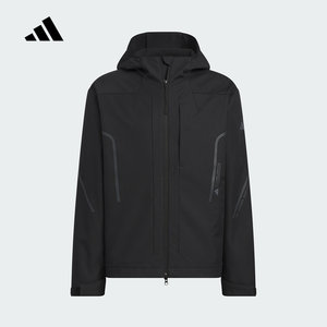 
Adidas 2025 spring water-repellent and splash-proof sports casual hooded jacket jacket Ruizhu shell JZ1149