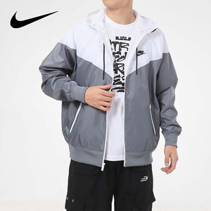 
Nike Nike jacket men's autumn new sports and casual loose splicing woven hooded jacket DA0002-084
