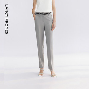 
Langzi 2025 summer new style gray suit pants small feet pencil pants temperament high-end trousers women's commuting
