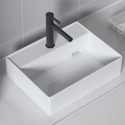 Left and Right Side Washbasins for Home Use, Square Washbasins for Balcony, Washing Machine Countertop with Controlled Drainage, Deepened Washbasin