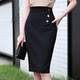 Spring and autumn Korean professional skirt high -waisted skirt one -step skirt in the skirt in the skirt in the long hip skirt

