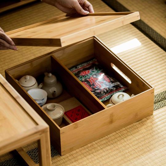 Japanischer Zen Teetisch - Massivholz Bambus - Caomu Temple