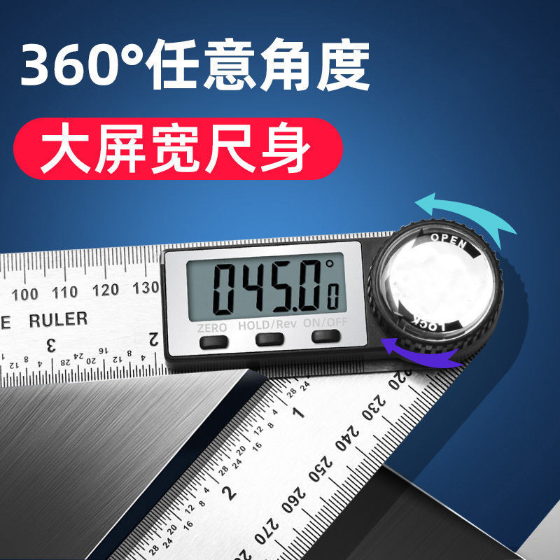 Falsa Squadra PRESCH Con Righello - 190mm E 270mm, In Alluminio E Acciaio, Per Precisione - Foto 5