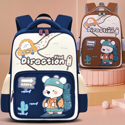 Elementary School Students' Schoolbags for Boys and Girls in Grades 1, 2, and 3, Ultra-Lightweight, Load-Reducing, Spine-Protecting, Large-Capacity Cartoon Backpacks