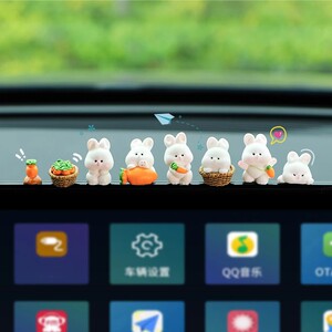 
Car interior accessories Car car ornaments 2025 creative internet celebrity cute cartoon rabbit center console screen decoration