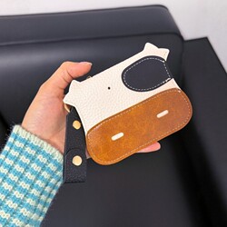 Calf Leather Card Holder 2026 New Model Women's Lightweight Key Case Driver's License Cover Multi-Card Slot Document Organizer Men's