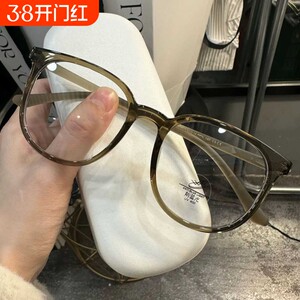 
Ultra-light large-frame plain myopia glasses frame for women with no prescription high-definition anti-blue light flat glasses for street stalls