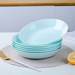 Jingdezhen Shadow Blue Porcelain Ceramic Plate Set Creative Dish Plate Western Steak Plate Home Combination Nordic Tableware