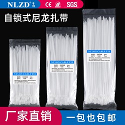 Nylon Plastic Cable Ties with Buckle 4*200 Self-Locking Fixed Binding Straps Anti-Aging Wire Management