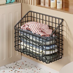 Bathroom Dirty Socks Storage Basket, Wall-Mounted, No-Drill, for Dirty Clothes, Wall-Mounted Laundry Basket, Storage Basket