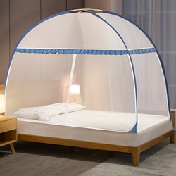 Mongolian Yurt-Style Mosquito Net, Full-Cover Mosquito Protection for Home Use, New Model, No Installation Needed, Anti-Fall for Infants and Children, Anti-Fall Bed Cover, Dust Cover
