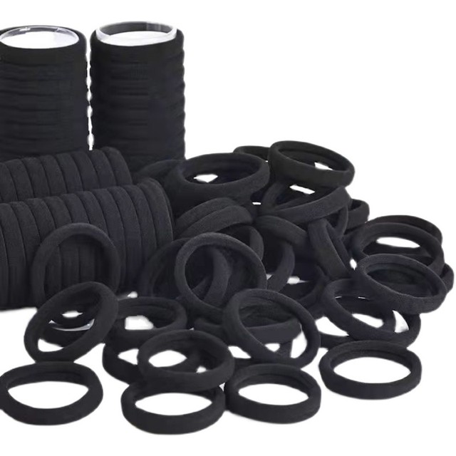 10 pieces of black seamless high elastic rim rubber band
