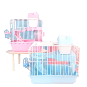 
Small hamster cage, hamster supplies, golden bear special extra large luxury villa transparent double-layer nest house anti-jailbreak