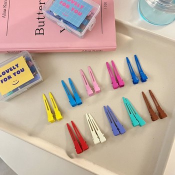 8pcs 4.5cm dopamine duckbill hairpins with bangs