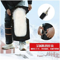Wool genuine leather electric vehicle knee pads thickened cold-proof motorcycle leg protection equipment protective gear to keep warm and windproof for men and women in winter