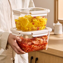 Household Pickling Box, Kimchi Jar, Glass Sealed Jar, Food-Grade Pickle Jar, Refrigerator-Specific, Large Capacity