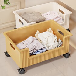 Dirty Clothes Basket under Bathroom Cabinet, Large Capacity Household Laundry Basket with Wheels, Bathroom Laundry Basket, Dirty Clothes Storage Basket