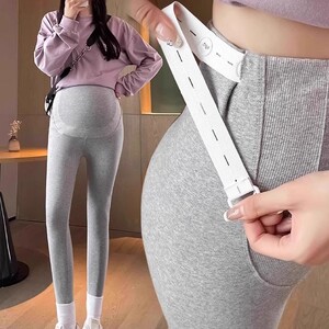 
Maternity leggings for outerwear, large size pants for autumn and winter plus velvet for small people, autumn clothes for pregnant women, belly and pregnancy period