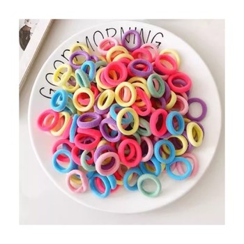 50 children's rubber bands with colored hair rings will not hurt the hair
