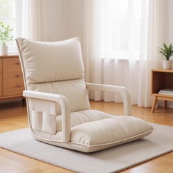 Lazy Sofa Folding Stool Bay Window Cushion Bedroom Backrest Recliner Tatami Seat Cushion Reclining Balcony Chair for Long Sitting