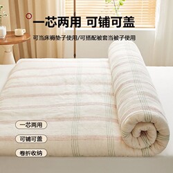 Student Dormitory Cotton Mattress Pad 0.9m Bed Pad Single/Double Cotton Quilt Thickened Winter Quilt Core Breathable